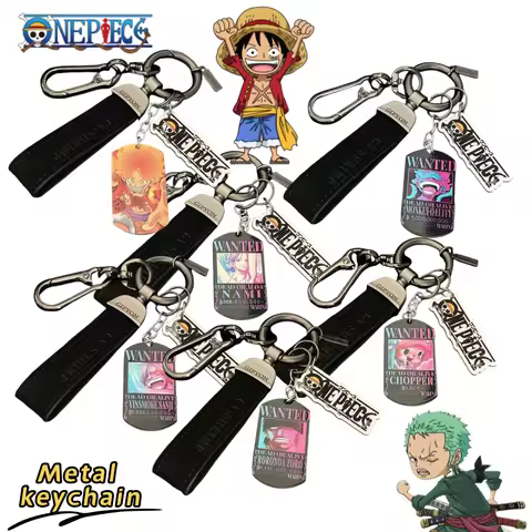 New One Piece Zoro Ace Luffy bounty wanted order military badge keychain creative personalized cool