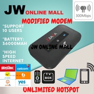 (Modified Modem Router Mifi ) ZJIAPA A8 PLUS Portable Mifi Pocket Wifi 4G Lte Unlimited Data Hotspot Sharing