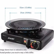Round BBQ Grill Stove Ultra Grill Pan Portable Barbeque Grill Smokles 32cm Non-Stick Grill