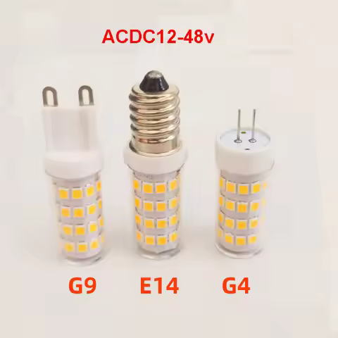 5pcs ACDC12V 24V 48V G4 G9 E14 LED Bulb 5W Ceramic Corn Bulb 3000k Natural White 4000k 4500k 6000k P