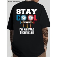 Men'S HVAC Technician Graphic T-Shirt - Stay Cool Thermometer & HVAC Tools Design with "I'm an HVAC