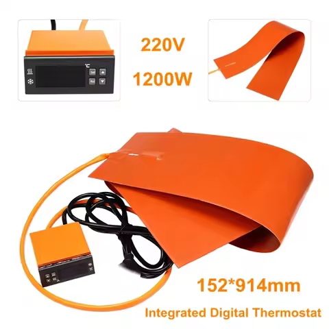 1Set 15 X 91CM 1200W 220V Guitar Side Bending Silicone Heat Blanket Integrated Digital Thermostat Co
