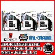 Kingston microSD Card Canvas Select Plus Class 10 32,64,128 GB UHS-I 100MB/s SDCS2 + SD Adapter (ประกัน Lifetime )