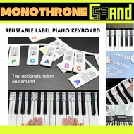 Label Nada Note Piano Keyboard 61 88 Key Keys Silicone Sticker Nada