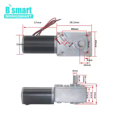Wholesale A58SW31ZY Worm Gear Motor 24v 7-470r/min 12v volt Dc Micro Customized Motor High Torque Ro