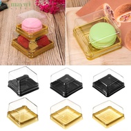 MAYWI 50Sets Square Moon Cake Hot Multi Size Wedding Party Christmas Cupcake Packaging Packing Box