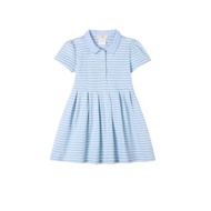 小甜甜 經典優雅 戶外活動 短袖反領連身裙