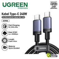 UGREEN 65906 Short Data Cable Type C To Type C PD Super Fast Charging 2.0 5A 240W 50CM Cable Type C 