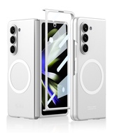 เคสบางเฉียบและเคสปกป้องแรงกระแทกสำหรับ Samsung Galaxy Z Fold5 Fold4 Fold3เคส Magsafe ชาร์จไร้สายเคสส