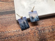 嘉頓山上原創手繪耳環-小