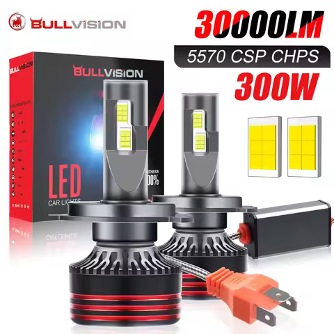 Bullvision M8PRO H7 Led H4 H3 H1 300W 30000LM H8 H11 9005 HB3 9006 HB4 9012 HIR2 H9 Canbus 5570 CSP 