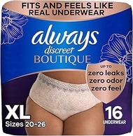 Always Discreet Boutique Incontinence Underwear Maximum Rose X-Large (Pack of 16)