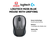 LOGITECH M235 BLUE MOUSE WITH UNIFYING