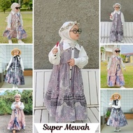 Gamis Lebaran anak perempuan terbaru Original zalira Kids UMUR 7