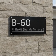 House Number Plate House Number Plate Block Model Double Layer ACP Custom 50x30 Cm