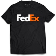 Men's cotton T-shirt Black Federal Express FedEx Uniform Short Sleeve Shirt Tshirt Tee