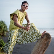 OKOA - Akea Long Harem Pants Green Sea Shell Harem Pants