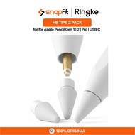 RINGKE Apple Pencil Replacement Tip Nib RINGKE HB Tips 3 Pack for Apple Pencil Gen 1 2 Pro USB C