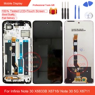 6.78นิ้วต้นฉบับสำหรับ Infinix Note 30 X6833B X6716/ Note 30 5G อะไหล่ซ่อมสำรองทดแทนชิ้นส่วนจอสัมผัสแ