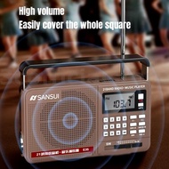 SANSUI E35 bluetooth Radio Portable Digital Retro Speaker HiFi Bass Music Player with LED Flashlight