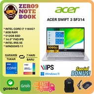 LAPTOP ACER SWIFT 3 SF314 CORE I7 1165G7 RAM 8GB 512GB SSD 14 INC IPS