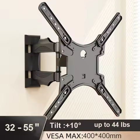 Full Motion TV Mount, Swivel Articulating Tilt TV Wall Mount for 32-55 Inch TVs Wall Mount Bracket V