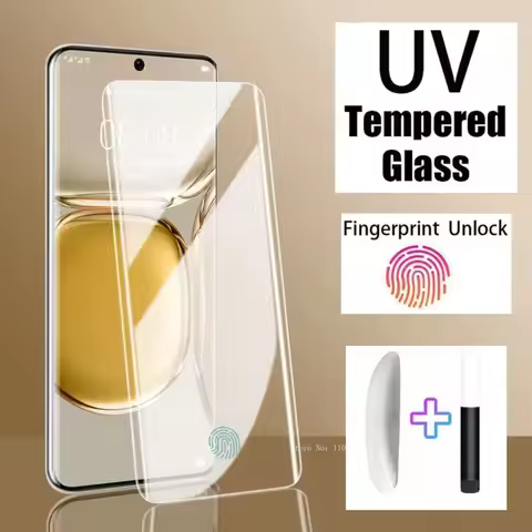 For Huawei P60 P30 P40 P70 Pro UV Liquid Full Glue Cover Tempered Glass Screen Protector Mate 20 30 