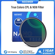 NEEWER 67mm 2 in 1 True Colors CPL with ND8 3 Stops ND Filter Water Resistant