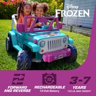 นำเข้า🇺🇸 รถแบตเตอรี่เด็ก โฟรเซ่น 2 ที่นั่ง Power Wheels Disney Frozen Jeep Wrangler Ride-On Battery 