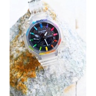 Customized Rainbow GALAXY Aok Casio G-Shock Caron Core Guard GA-2100SKE-7