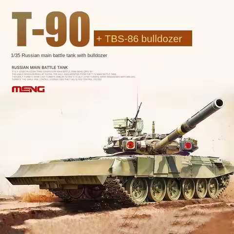 Meng model 1/35 Tank Model Kit TS-014Russian Main Battle Tank T-90 (with TBS-86 Tank Dozer)