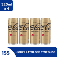 Coke Zero Sugar Vanilla, 320ml set of 4