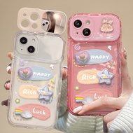 Cool Shell Street Wear OPPO Phone Case Reno8T/Reno7pro/reno6/7z Cartoon Flip Mirror English Oil Pain