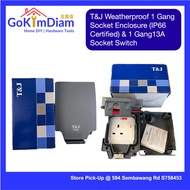 T&amp;J Weatherproof 1 Gang Socket Enclosure (IP66 Certified) &amp; 1 Gang 13A Socket Switch