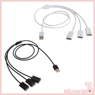 VIC Multiple USB Port USB 1 Male to 3 Female Power Cord Extension Hub Cable 1m 3 3ft
