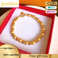gelang emas bangkok berbatu 916 red coral original Gold bracelet for women set Happiness Lucky Blessing Couples Bring Good Luck