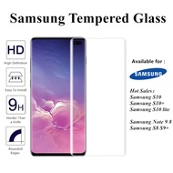 Samsung S20 S10 plus S10e S9 S8 plus Note10 9 8 Plus HD Clear Transparent Tempered Glass Curved Screen Protector