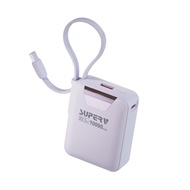 SUPERV SUPERV Power15 Power Bank 10000mAh 15cm Built-in Type-C Cable LED Display Purple