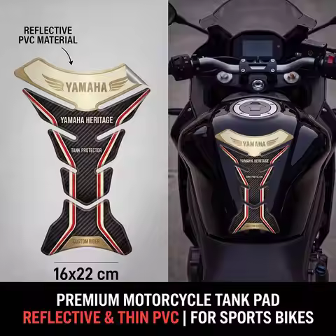 FOR YAMAHA Motorcycle PVC Tank Pad Tank Cap Protector Racing Sticker Universal