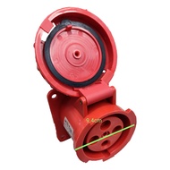 Grippes 63A 3P+E Industrial Outlet 6h (4 Pins ) 380V - 415VAC Chassis Type IEC 60309-2 334