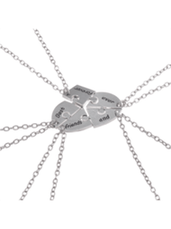 5 Pcs/set Fashion Best Friend Forever and Ever Pendant Zinc Alloy Metal BFF Necklace Friendship Char