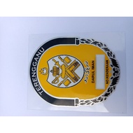 Oval country mirror sticker