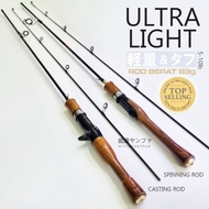 Rod UL Solid Carbon Spinning Casting 5-6 kaki