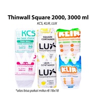 5ry Thinwall SQUARE 2000ml 3000ml | klir dm kcs 2000 3000 ml dessert