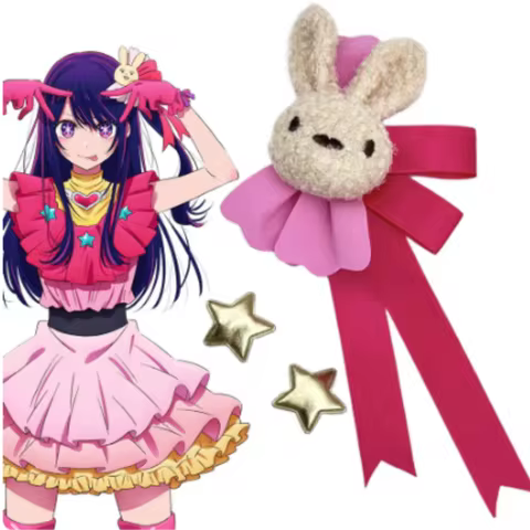 Hoshino Ai Headwear Cosplay Anime Oshi No Ko Rabbit Star Hairpin Lolita Hair Clip Halloween Masquera