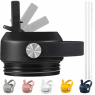 Straw lid for Yeti Rambler 18 26 36 64 oz, Lid with Straws and Flexible Handle, Replacement Cap for