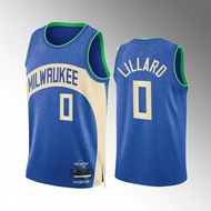 Damian Lillard Milwaukee Buck‘’s #0 Green Jersey 2022-23 Icon Edition