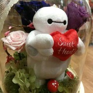 原裝 日本迪士尼公仔 製作 Baymax Big Hero 6 永恆花 保鮮花 永生花 卡通花 情人節禮物