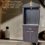 Siap Pasang Promotion LHT 8707 Indian Altar Prayers Cabinet / Hindu Prayer Cabinet 2.6ft lht