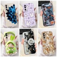Honor 70 Case FNE-NX9 Silicone Cute Cat Fashion Butterfly Flowers Love Painted Cover Honor 70 Phone 